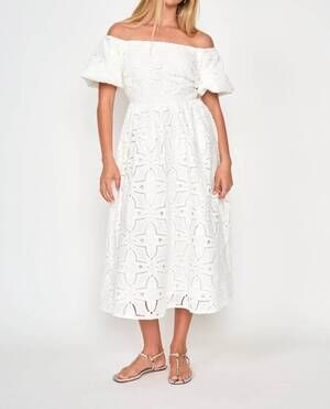 NEW DRA LOS ANGELES barbados dress in white